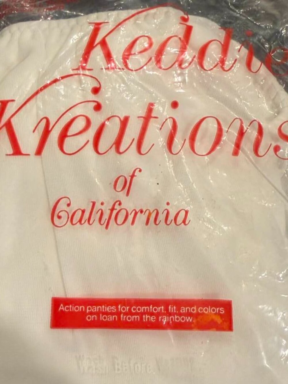 WHITE Keddie Kreations Sport Panties for Tennis, Pickleball, Sports Size 8